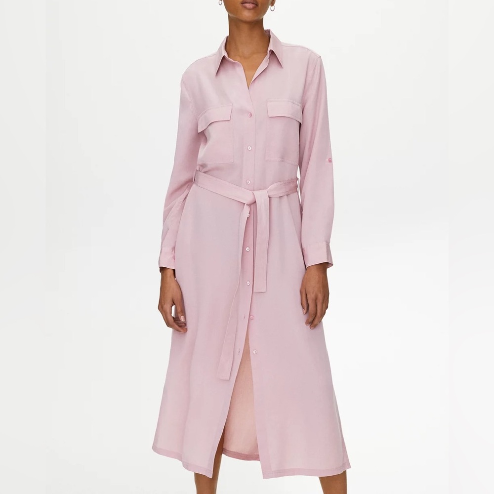 Aritzia Pink Long Sleeve Dress